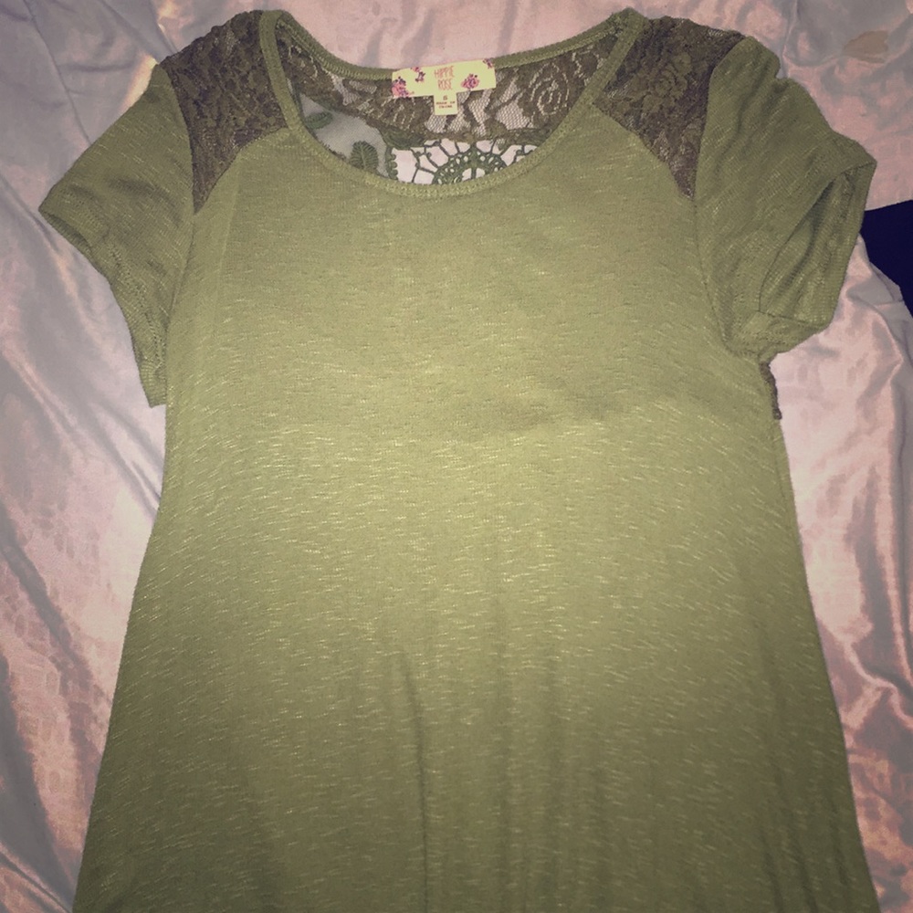 Olive green babydoll shirt